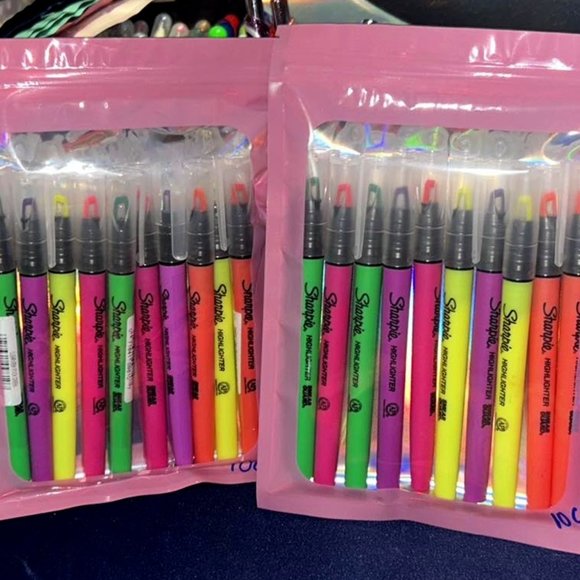 Sharpie Other - Sharpie Highlighter Clear View w/see through Chisel Tip 10CT NEW